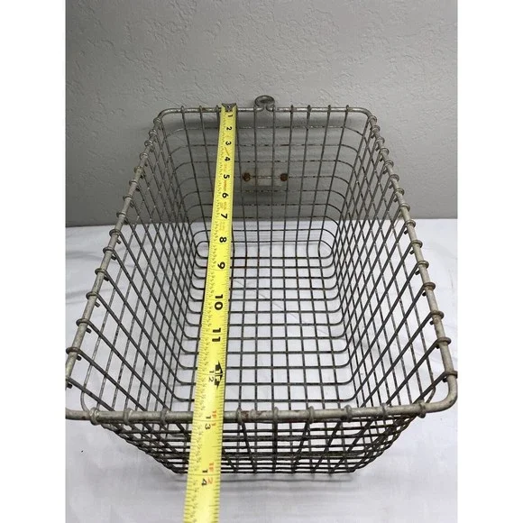 Vintage Kaspar Wire Metal Industrial Gym Locker Basket Shiner, Texas - 2 Baskets - Picture 6 of 7